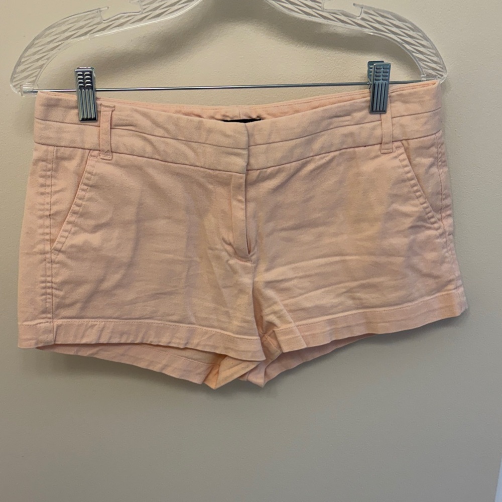 Women's Pastel Peach Tailored Bermuda Shorts